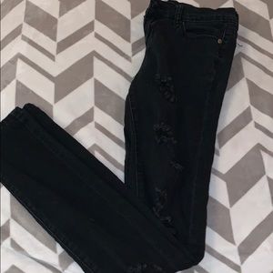 Black ripped jeans
